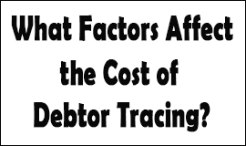 Tracing Debtors Cost Factors in Edinburgh